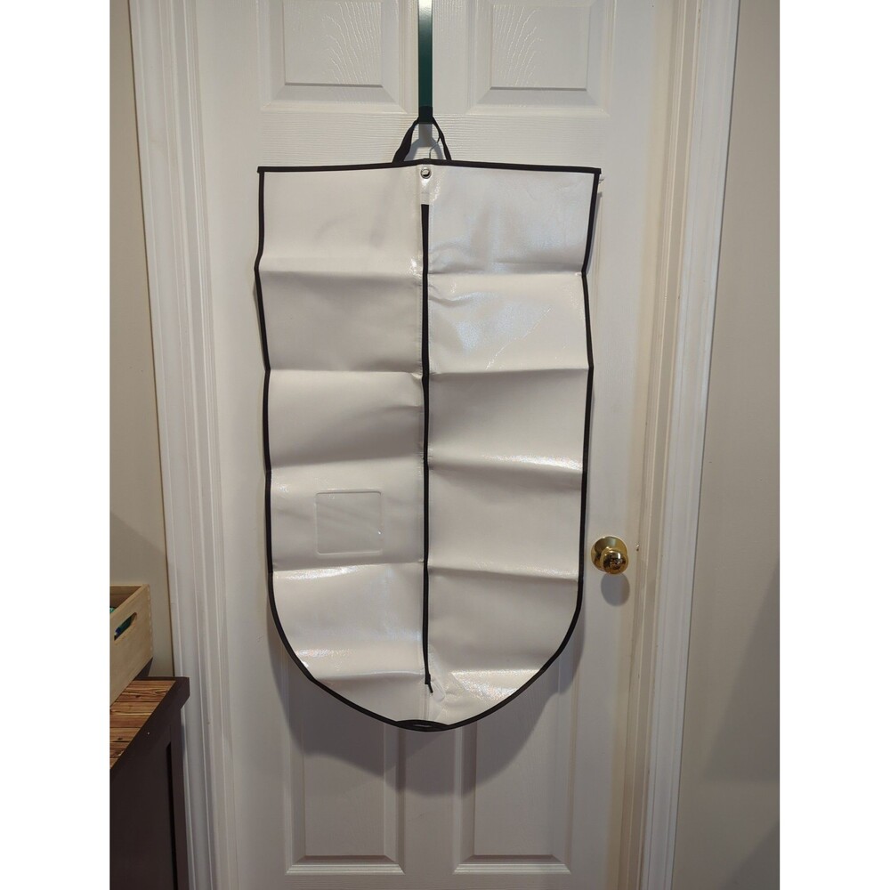 Heavy White and Black Plastic Over Garment Bag‎ - dress suit formal